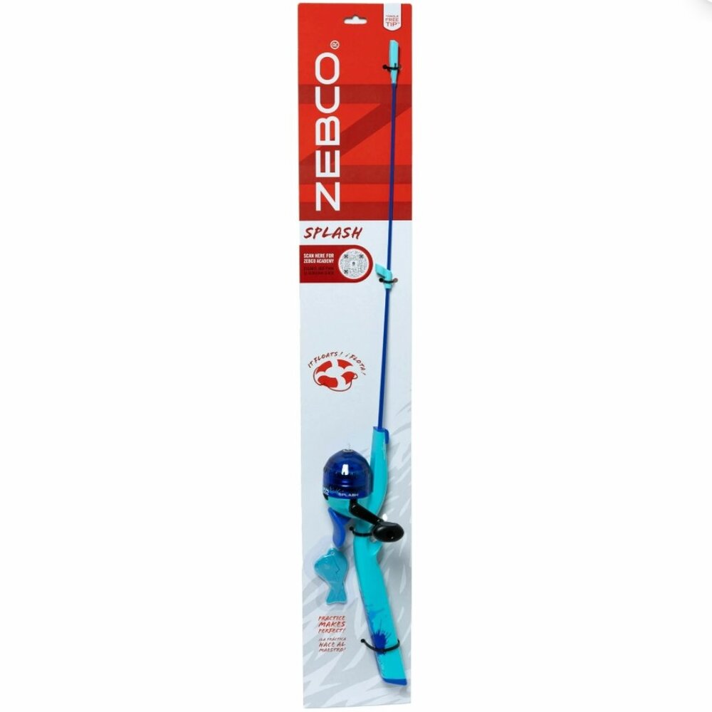 New Zebco Kids Splash Floating Spincast Reel and Fishing Rod Combo